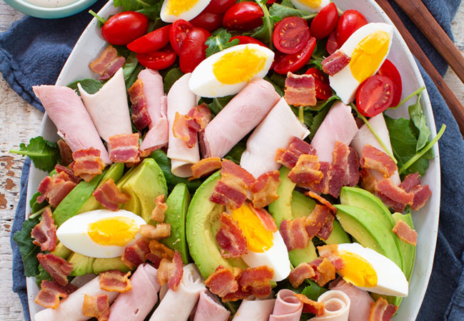 Whole30 Approved Cobb Salad A Quick And Delicious Meal With Applegate Products Whole30 Approved Cobb Salad A Quick And Delicious Meal With Applegate Products
