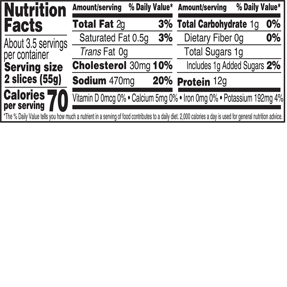 Applegate Natural Black Forest Ham Nutrition Facts