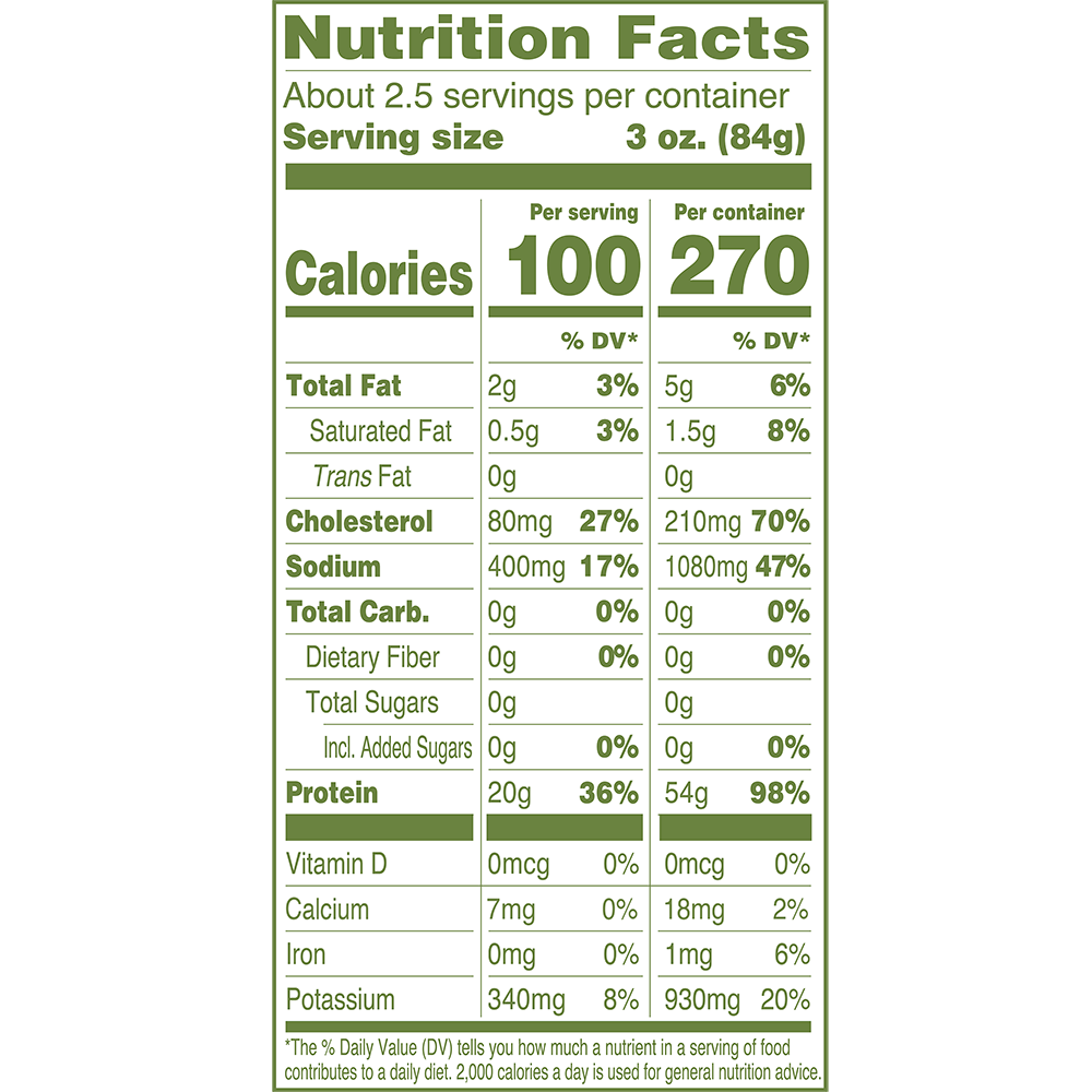 pplegate Naturals Roasted Shredded Chicken Breast Nutrition Facts 